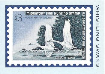 1992-94 Bon Air Federal Duck Stamps #RW33 Whistling Swans Front