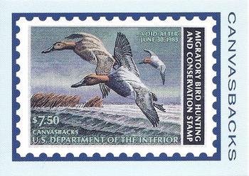 1992-94 Bon Air Federal Duck Stamps #RW49 Canvasbacks Front