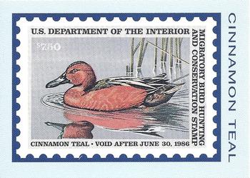 1992-94 Bon Air Federal Duck Stamps #RW52 Cinnamon Teal Front
