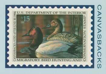 1992-94 Bon Air Federal Duck Stamps #RW60 Canvasbacks Front