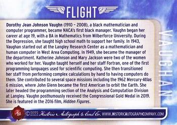 2023 Historic Autographs Flight - Foil #18 Dorothy Vaughan Back