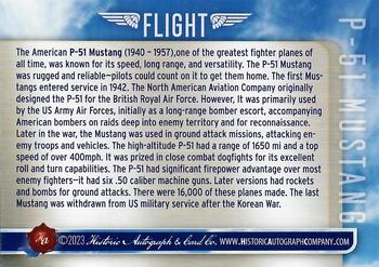 2023 Historic Autographs Flight - Foil #26 P-51 Mustang Back