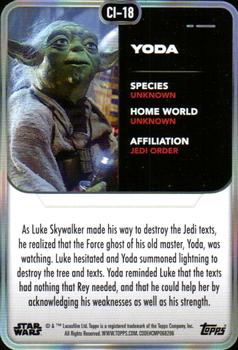 2023 Topps Star Wars - Character Image #CI-18 Yoda Back