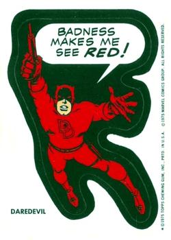 1975 Topps Comic Book Heroes Stickers - Test T-47 (1975/1975) #NNO Daredevil Front