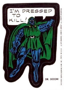 1975 Topps Comic Book Heroes Stickers - Test T-47 (1975/1975) #NNO Dr. Doom Front