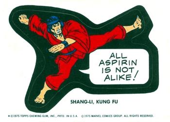 1975 Topps Comic Book Heroes Stickers - Test T-47 (1975/1975) #NNO Shang-Li, Kung Fu Front