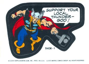 1975 Topps Comic Book Heroes Stickers - Test T-47 (1975/1975) #NNO Thor-1 Front