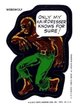 1975 Topps Comic Book Heroes Stickers - Test T-47 (1975/1975) #NNO Werewolf Front
