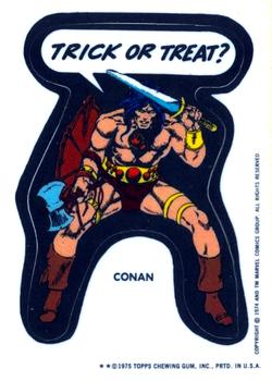 1975 Topps Comic Book Heroes Stickers - Acetate White Back Test #NNO Conan Front