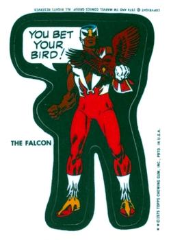 1975 Topps Comic Book Heroes Stickers - Acetate White Back Test #NNO The Falcon Front