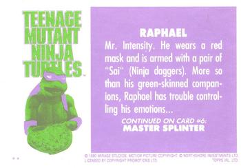 1990 Topps Ireland Ltd Teenage Mutant Ninja Turtles: The Movie #5 Raphael Back