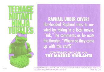 1990 Topps Ireland Ltd Teenage Mutant Ninja Turtles: The Movie #23 Raphael Under Cover! Back