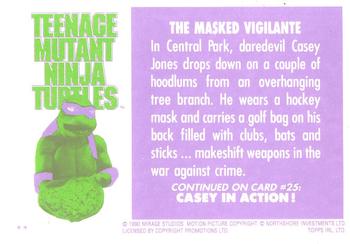 1990 Topps Ireland Ltd Teenage Mutant Ninja Turtles: The Movie #24 The Masked Vigilante Back