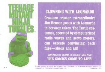 1990 Topps Ireland Ltd Teenage Mutant Ninja Turtles: The Movie #127 Clowning with Leonardo Back