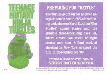 1990 Topps Ireland Ltd Teenage Mutant Ninja Turtles: The Movie #129 Preparing for 