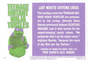 1990 Topps Ireland Ltd Teenage Mutant Ninja Turtles: The Movie #131 Last Minute Costume Check Back