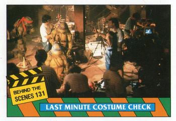 1990 Topps Ireland Ltd Teenage Mutant Ninja Turtles: The Movie #131 Last Minute Costume Check Front