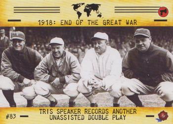 2023 Historic Autographs 1918: End of the Great War #83 Tris Speaker Records Another Unassisted Double Play Front