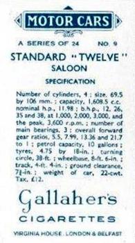 1934 Gallaher Motor Cars #9 Standard 