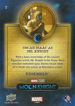 2023 Upper Deck Marvel Moon Knight #2 Oscar Isaac as Mr. Knight Back