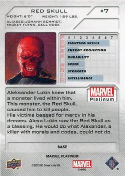 2023 Upper Deck Marvel Platinum #7 Red Skull Back
