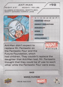 2023 Upper Deck Marvel Platinum #98 Ant-Man Back