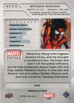 2023 Upper Deck Marvel Platinum #111 Spider-Woman Back