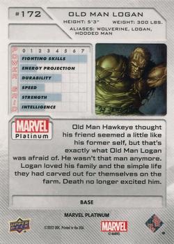 2023 Upper Deck Marvel Platinum #172 Old Man Logan Back