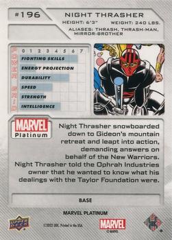 2023 Upper Deck Marvel Platinum #196 Night Thrasher Back