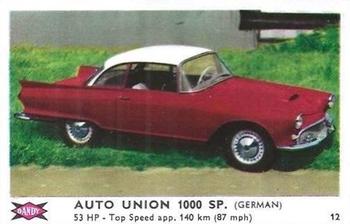 1960 Dandy Gum Motor Cars #12 Auto Union 1000 SP Front