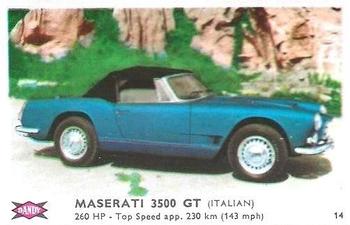 1960 Dandy Gum Motor Cars #14 Maserati 3500 GT Front