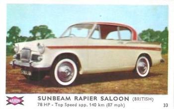 1960 Dandy Gum Motor Cars #33 Sunbeam Rapier Saloon Front