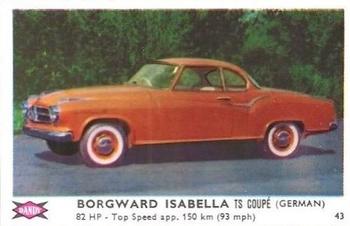 1960 Dandy Gum Motor Cars #43 Borgward Isabella TS Coupé Front