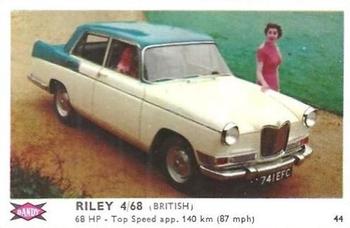 1960 Dandy Gum Motor Cars #44 Riley 4/68 Front
