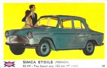 1960 Dandy Gum Motor Cars #48 Simca Etoile Front