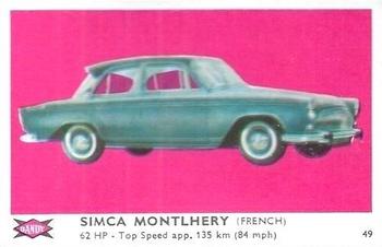 1960 Dandy Gum Motor Cars #49 Simca Montlhery Front