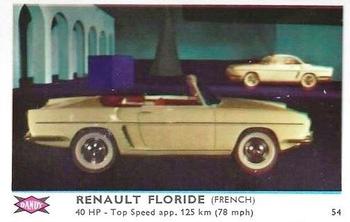1960 Dandy Gum Motor Cars #54 Renault Floride Front