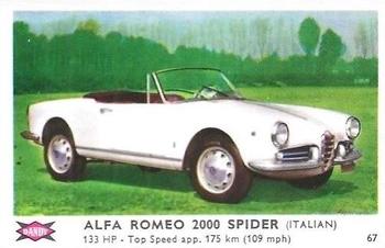 1960 Dandy Gum Motor Cars #67 Alpha Romeo 2000 Spider Front