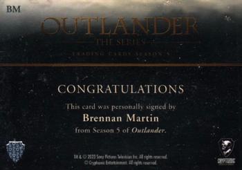 2023 Cryptozoic Outlander Season 5 - Autographs #BM Brennan Martin Back