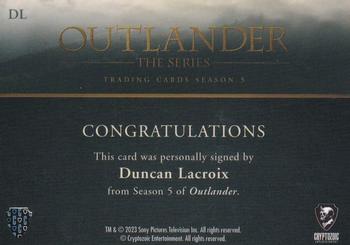 2023 Cryptozoic Outlander Season 5 - Autographs #DL Duncan Lacroix Back