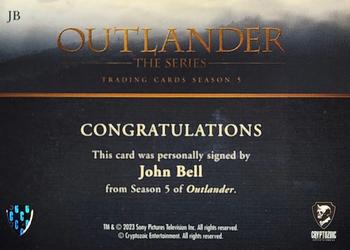 2023 Cryptozoic Outlander Season 5 - Autographs #JB John Bell Back