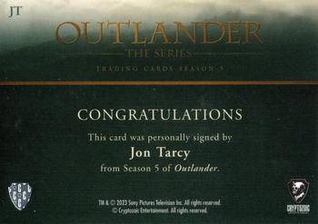 2023 Cryptozoic Outlander Season 5 - Autographs #JT Jon Tarcy Back