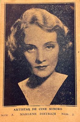 1932 Artistas De Cine Sonoro #5 Marlene Dietrich Front