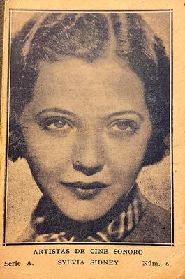 1932 Artistas De Cine Sonoro #6 Sylvia Sidney Front