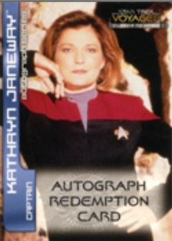 1999 SkyBox Star Trek Voyager: Closer to Home - Autograph Redemption Cards #NNO Kate Mulgrew Front