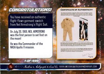 2023 Historic Autographs Flight - Relics #NNO Neil Armstrong Back