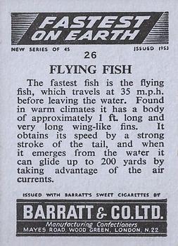1953 Barratt Fastest On Earth #26 Flying Fish Back