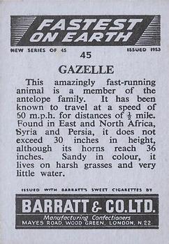 1953 Barratt Fastest On Earth #45 Gazelle Back