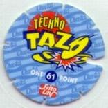 1995 Frito-Lay Chester Cheetah Techno Tazos #61 Chester Cheetah Back