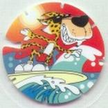 1995 Frito-Lay Chester Cheetah Techno Tazos #74 Chester Cheetah Front